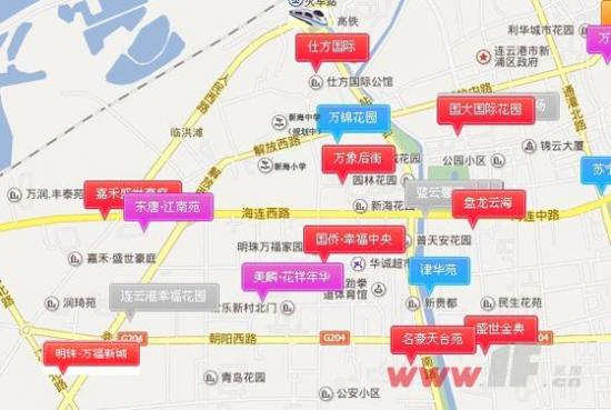 新浦西区房地产项目分布图